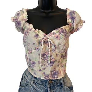 Abound Floral Top Size Large